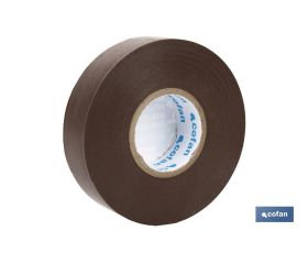 CINTA AISLANTE 180 Micras MARRON 19mmX20 Metros