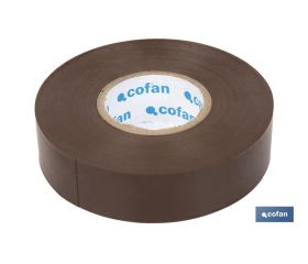 CINTA AISLANTE 180 Micras MARRON 19mmX20 Metros