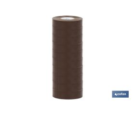 CINTA AISLANTE 180 Micras MARRON 19mmX20 Metros