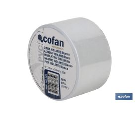 CINTA AISLANTE BLANCA DE 130 MICRAS 50 MM X 33 M