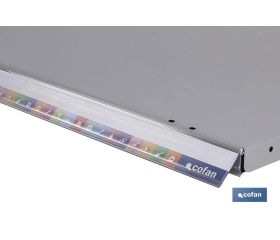 PORTAPRECIOS C/TIRA PARA BANDEJA 1000 X 39 MM