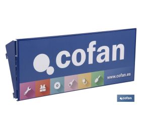 CARTELA CON LOGO COFAN 500X200MM EXP.PERFORADO