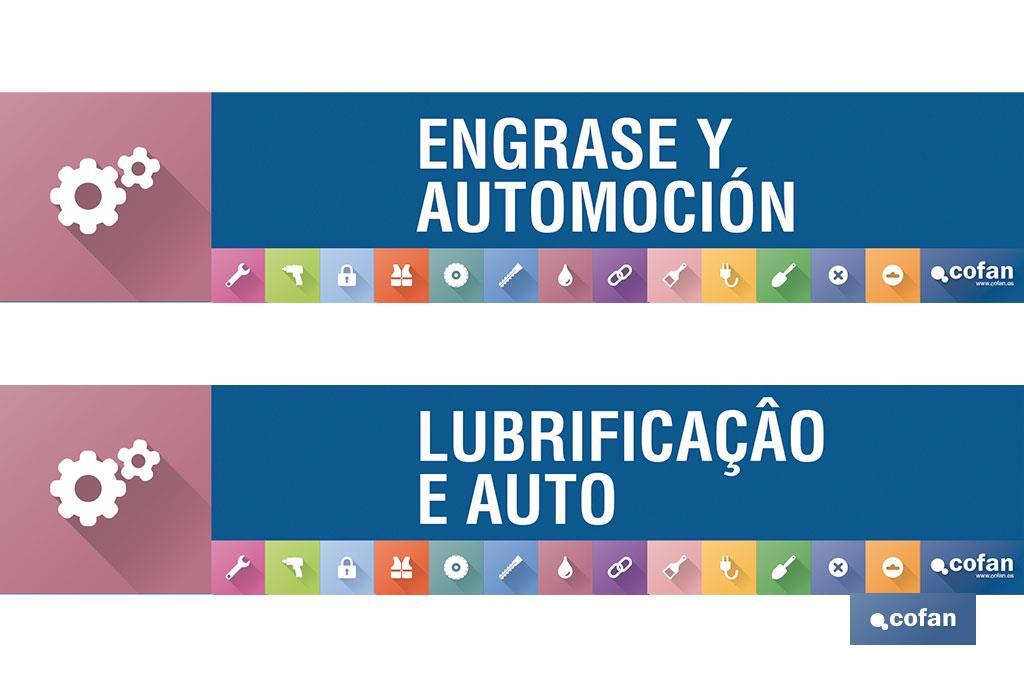 SEÑALETICA IMANTADA PARA EXPOSITOR. 975 X 200 MM – ENGRASE Y AUTOMOCIÓN