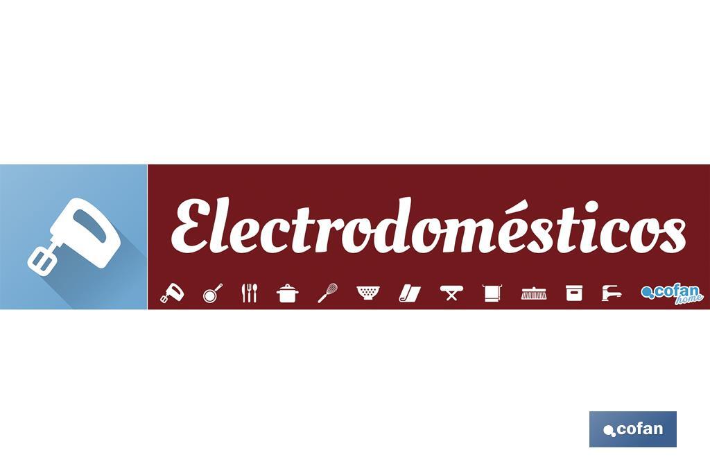 SEÑALETICA IMANTADA PARA EXPOSITOR 975 X 200 MM - ELECTRODOMÉSTICOS