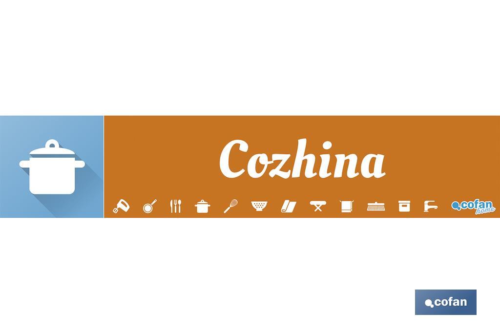 SEÑALETICA IMANTADA PORTUGUES PARA EXPOSITOR 975 X 200 MM - COZHINA