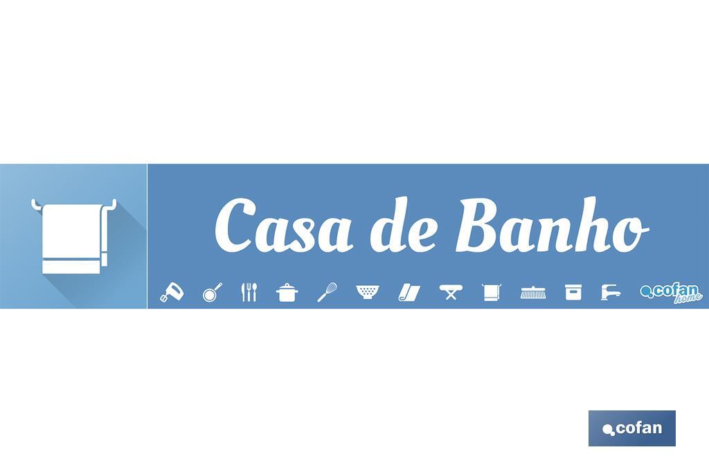 SEÑALETICA IMANTADA PORTUGUES PARA EXPOSITOR 975 X 200 MM - CASA DE BANHO