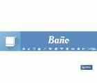 SEÑALETICA IMANTADA PARA EXPOSITOR 975 X 200 MM - BAÑO