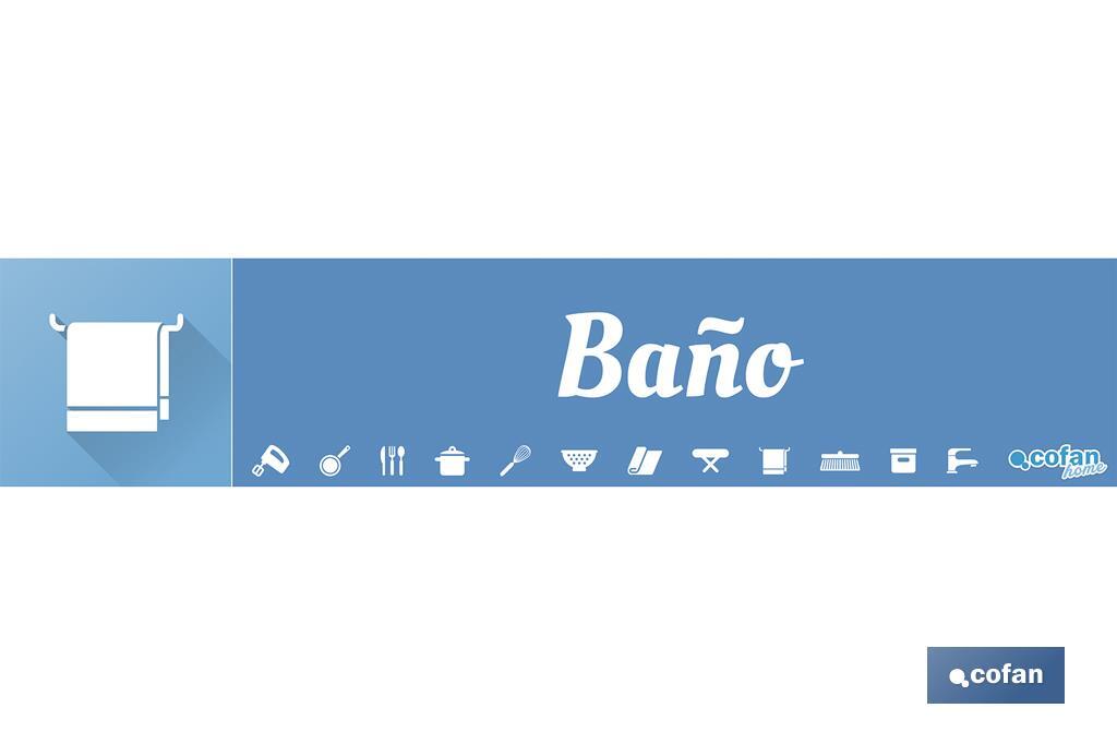 SEÑALETICA IMANTADA PARA EXPOSITOR 975 X 200 MM - BAÑO