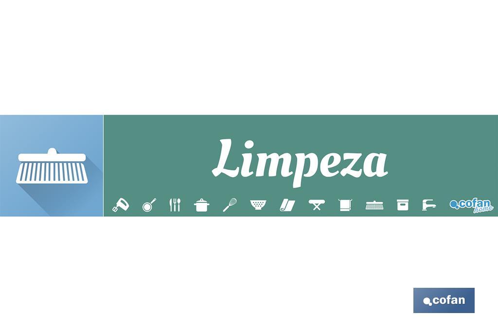 SEÑALETICA IMANTADA PORTUGUES PARA EXPOSITOR 975 X 200 MM - LIMPEZA