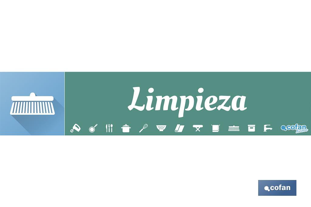 SEÑALETICA IMANTADA PARA EXPOSITOR 975 X 200 MM - LIMPIEZA