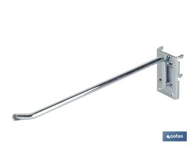 GANCHO CON PLACA DE ANCLAJE SIN ETIQUETERO 200 MM