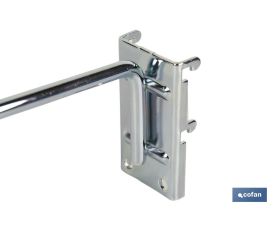 GANCHO CON PLACA DE ANCLAJE SIN ETIQUETERO 200 MM