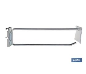 GANCHO CON PLACA DE ANCLAJE CON ETIQUETERO 200 MM