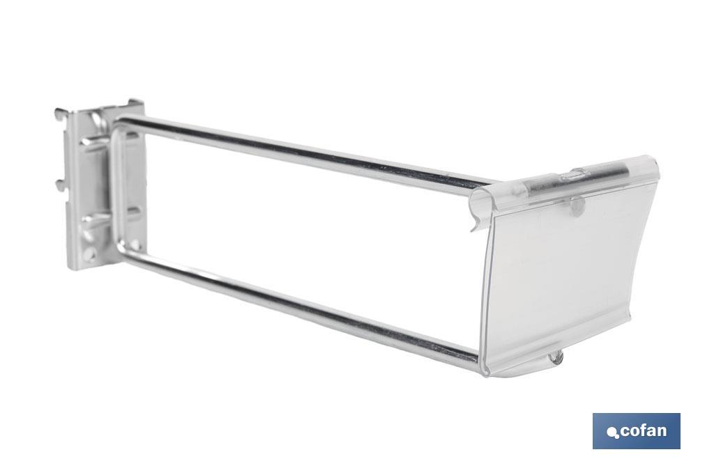 GANCHO CON PLACA DE ANCLAJE CON ETIQUETERO 200 MM