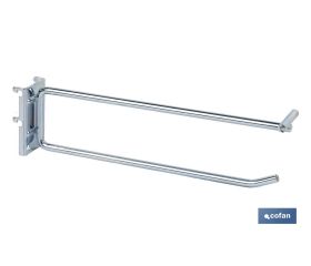 GANCHO CON PLACA DE ANCLAJE CON ETIQUETERO 200 MM