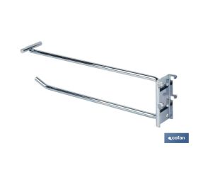 GANCHO CON PLACA DE ANCLAJE CON ETIQUETERO 200 MM