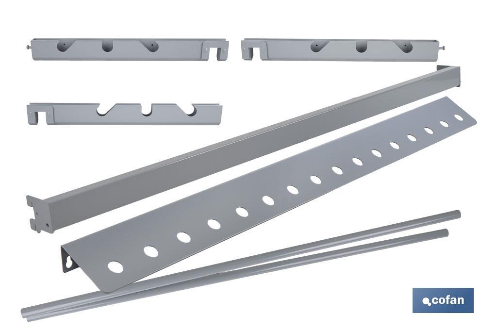 SET EXPOSITOR DE CUERDAS Y CADENAS CON BARRA DE CARGA