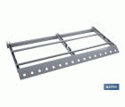 Set expositor de cuerdas y cadenas con barra de carga | Material: acero | Medidor integrado para bobinas | Organización eficiente y segura | Medidas: 50 x 1000 x 70 mm