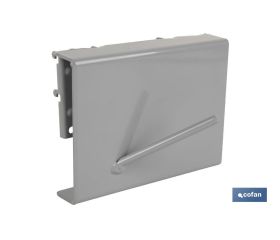 Soporte para taladros | Incluye gancho con ángulo de 45° | Material: acero | Fondo perforado | Medidas: 130 x 95 x 65 mm