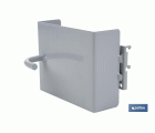 Soporte para taladros | Incluye gancho con ángulo de 90° | Material: acero | Fondo perforado | Medidas: 130 x 95 x 65 mm