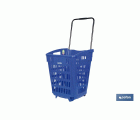 CESTA DE COMPRA CON RUEDAS Y ASA TELESCÓPICA 390X390X529 MM