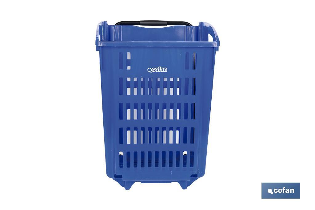 CESTA DE COMPRA CON RUEDAS Y ASA TELESCÓPICA 390X390X529 MM