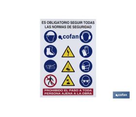 Cartel de obra en glasspack 0,7 mm