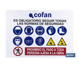 Cartel de obra en glasspack 0,7 mm