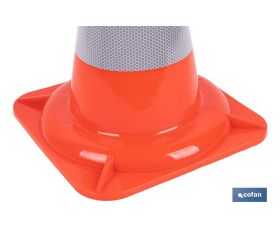 CONO NARANJA Y BLANCO 50 CM