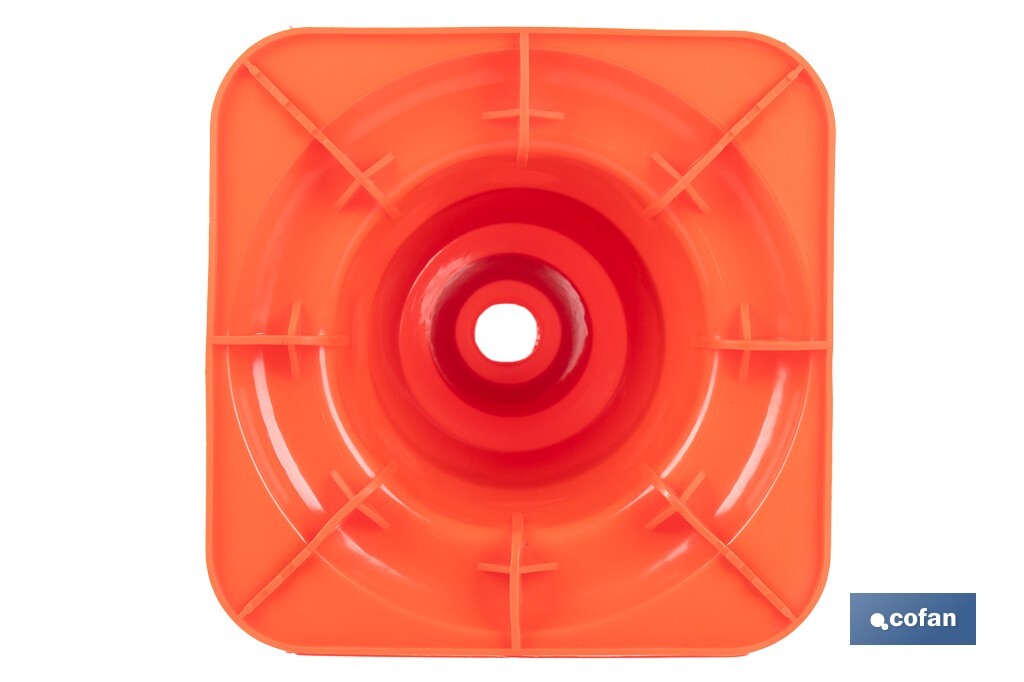 CONO NARANJA Y BLANCO 50 CM