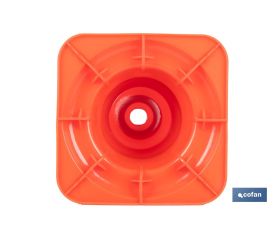 CONO NARANJA Y BLANCO 50 CM