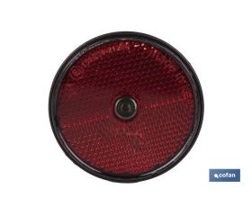 CATADIÓPTRICO REDONDO ROJO Ø 60 MM CON TORNILLO