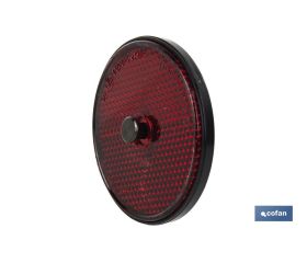 CATADIÓPTRICO REDONDO ROJO Ø 60 MM CON TORNILLO