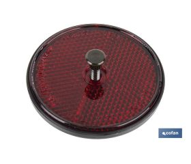 CATADIÓPTRICO REDONDO ROJO Ø 60 MM CON TORNILLO