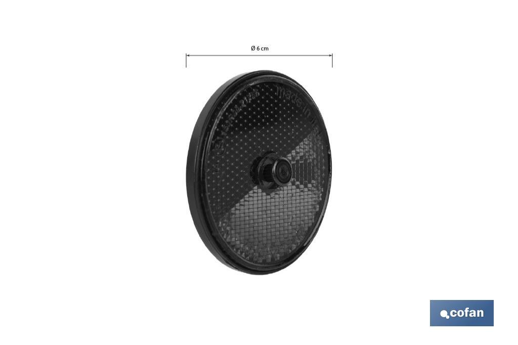 CATADIÓPTRICO REDONDO ROJO Ø 60 MM CON TORNILLO