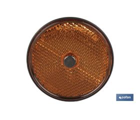 CATADIÓPTRICO REDONDO ÁMBAR Ø 60 MM CON TORNILLO