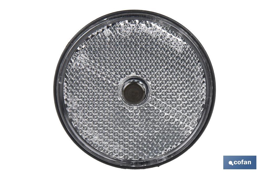 CATADIÓPTRICO REDONDO BLANCO Ø 60 MM CON TORNILLO