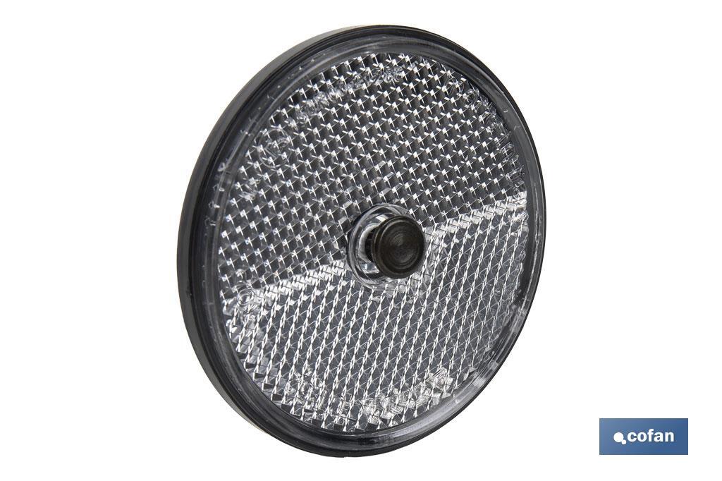 CATADIÓPTRICO REDONDO BLANCO Ø 60 MM CON TORNILLO