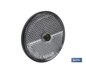 CATADIÓPTRICO REDONDO BLANCO Ø 60 MM CON TORNILLO