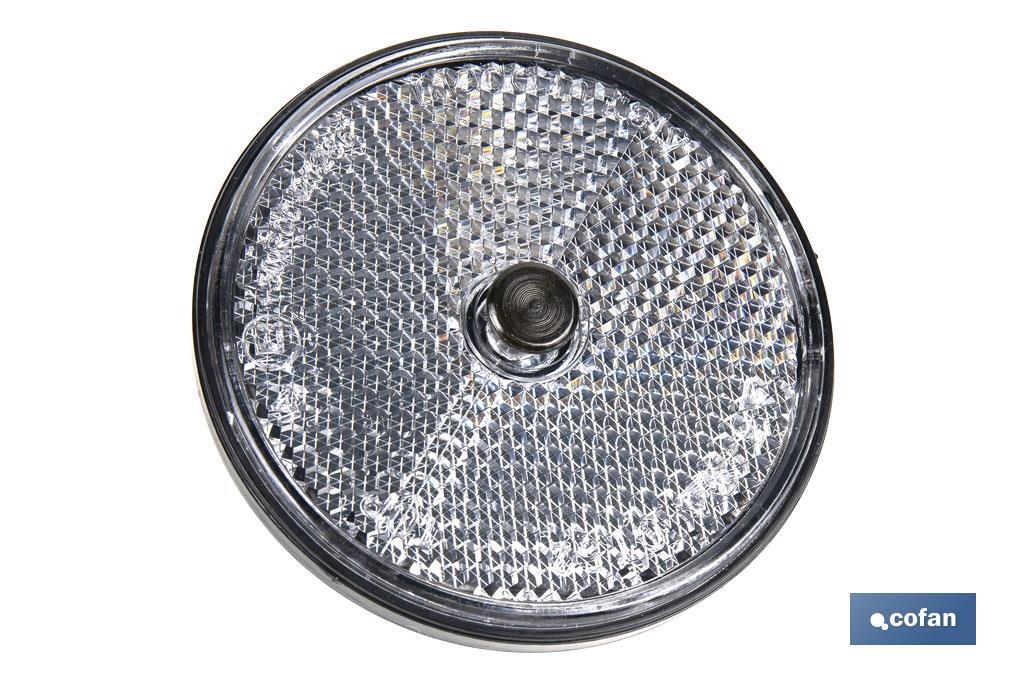 CATADIÓPTRICO REDONDO BLANCO Ø 60 MM CON TORNILLO