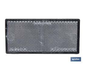 CATADIÓPTRICO RECTANGULAR BLANCO 106 X 50 MM ADHESIVO