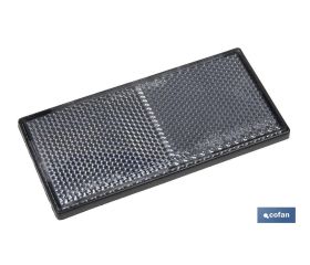 CATADIÓPTRICO RECTANGULAR BLANCO 106 X 50 MM ADHESIVO