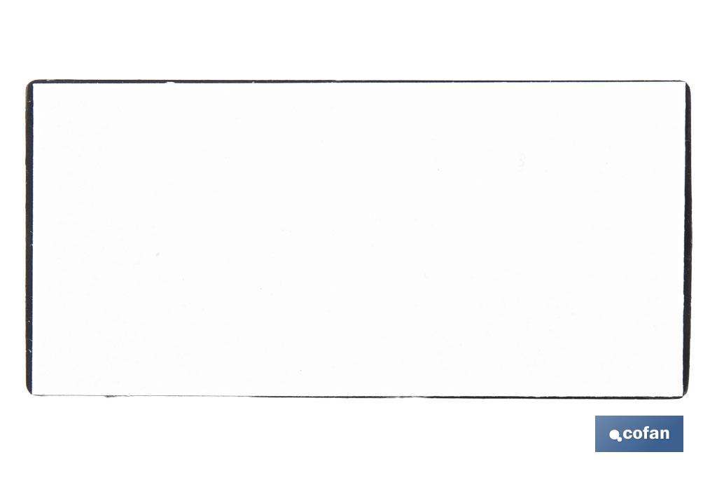 CATADIÓPTRICO RECTANGULAR BLANCO 106 X 50 MM ADHESIVO