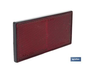 CATADIÓPTRICO RECTANGULAR ROJO 106 X 50 MM ADHESIVO
