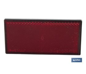 CATADIÓPTRICO RECTANGULAR ROJO 106 X 50 MM ADHESIVO