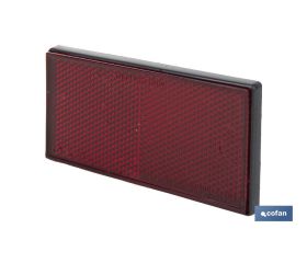 CATADIÓPTRICO RECTANGULAR ROJO 106 X 50 MM ADHESIVO