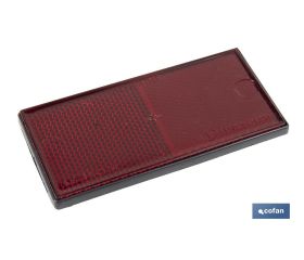 CATADIÓPTRICO RECTANGULAR ROJO 106 X 50 MM ADHESIVO