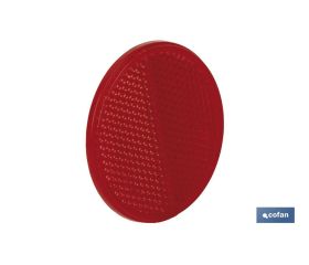 Catadióptricos redondos con adhesivo para fijar en vehículos | 3 Colores: rojo, ámbar y blanco | Diámetro: 55 mm
