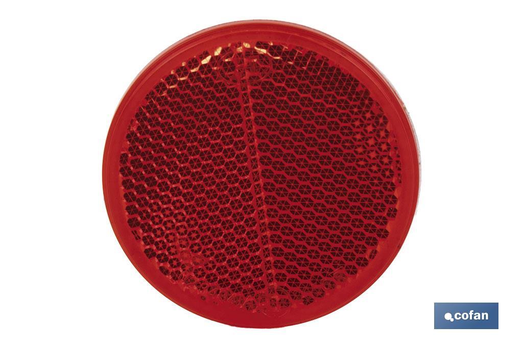 CATADIÓPTRICO REDONDO ROJO Ø 55 MM ADHESIVO