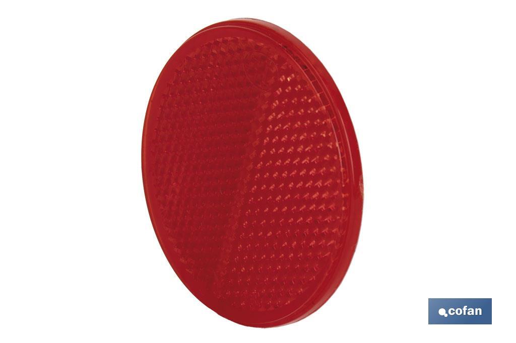 CATADIÓPTRICO REDONDO ROJO Ø 55 MM ADHESIVO